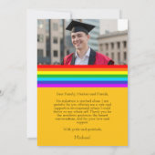 LGBT-studentstrots Regenboog Geel Bedankt Afstudee (Achterkant)