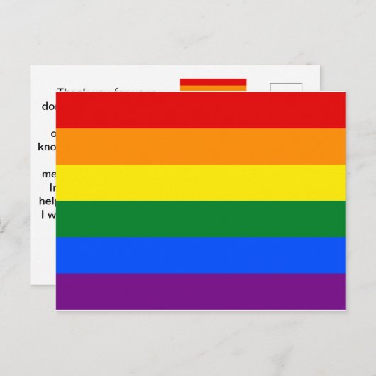 LGBT-supportkaart Briefkaart (Voorkant / Achterkant)