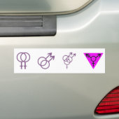 LGBT-Symbolen ticker Bumpersticker (Op auto)