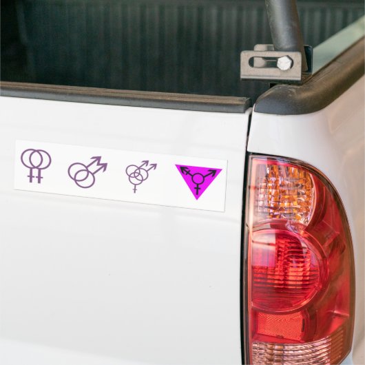 LGBT-Symbolen ticker Bumpersticker (Op Truck)