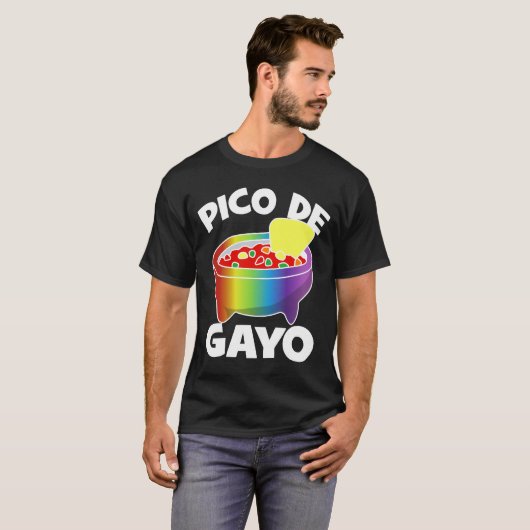 LGBT T-Shirt - Pico de Gayo (Voorkant volledig)