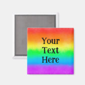 LGBT  tekst | Regenboogvlag Magneet (Voorkant / Achterkant)