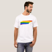 LGBT Tennessee, US State flag map T-Shirt (Voorkant volledig)