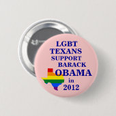 LGBT Texans voor Obama 2012 Ronde Button 5,7 Cm (Voorkant /achterkant)