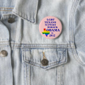 LGBT Texans voor Obama 2012 Ronde Button 5,7 Cm (In situ)