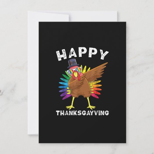 LGBT-Thanksgiving Turkije LGBTQ+ Rainbow Gay Pride Kaart (Voorkant)