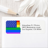 LGBT thema Amerikaanse vlag | Retouradres Etiket (Insitu)
