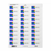 LGBT thema Amerikaanse vlag | Retouradres Etiket (Full Sheet)