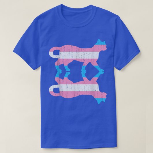 LGBT Trans Pride Transseual Flag Animal Cat Transg T-shirt (Design voorkant)
