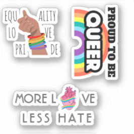 LGBT Trans queer Rainbow Graphics Citaat Bundel Sticker