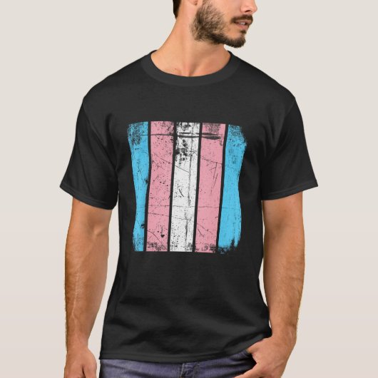 LGBT Transgender Flag Rainbow American Flag LGBTQ T-shirt (Voorkant)