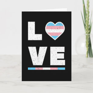 LGBT Transgender Pride Flag Distress Grunge Love Kaart