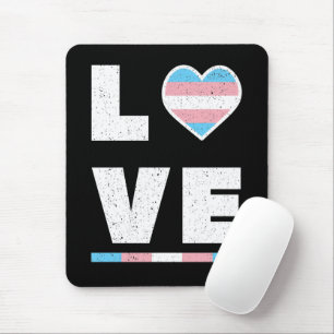 LGBT Transgender Pride Flag Distress Grunge Love Muismat