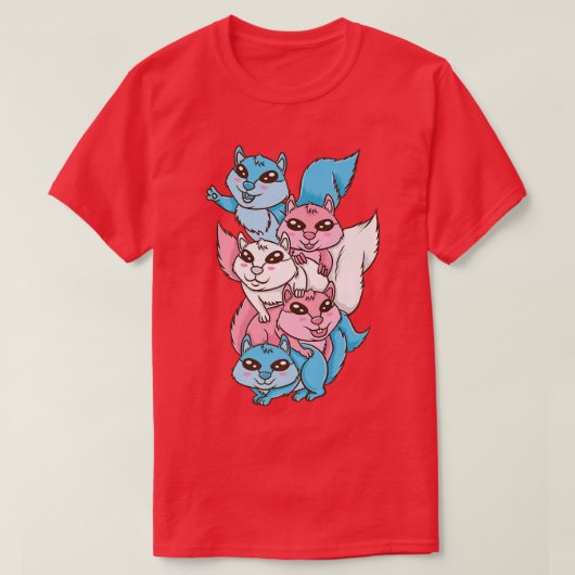 LGBT Transgender Squirrel Pile Trans Pride T-shirt (Design voorkant)