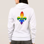 LGBT trots fleur-de-lis Hoodie (Achterkant)