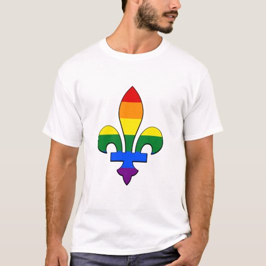 LGBT trots fleur-de-lis T-shirt (Voorkant)