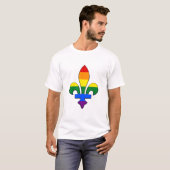 LGBT trots fleur-de-lis T-shirt (Voorkant volledig)