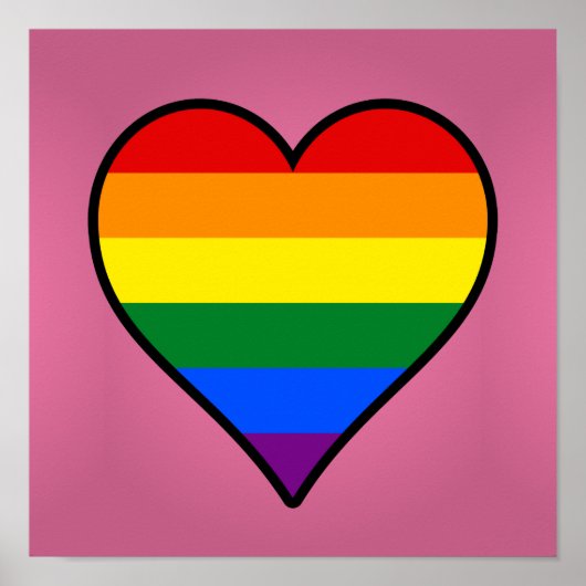 LGBT trots hartposter Poster (Voorkant)