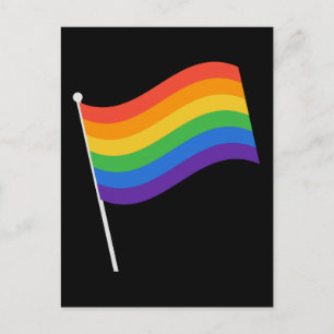 LGBT+ trots. Regenboog vlag Briefkaart
