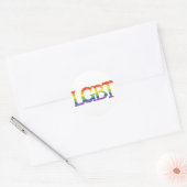LGBT-trots Ronde Sticker (Envelop)