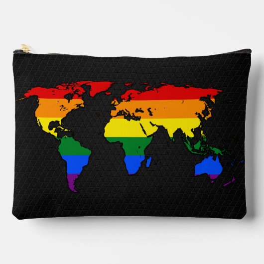 LGBT trots wereldkaart Etui (Voorkant)