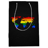 LGBT trots wereldkaart Medium Cadeauzakje (Voorkant)