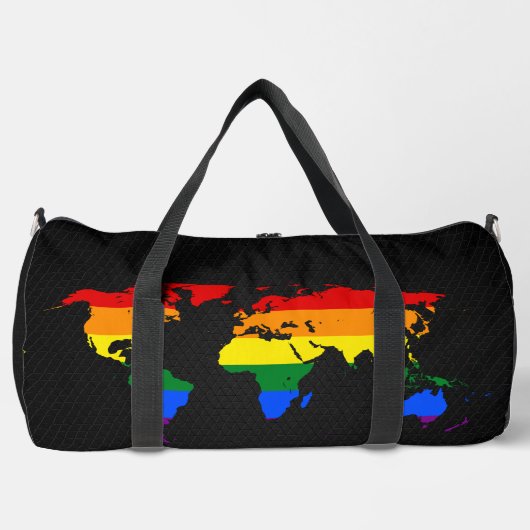 LGBT trots wereldkaart Plunjezak (Voorkant)