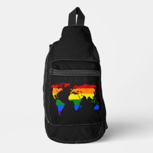 LGBT trots wereldkaart Sling Bag