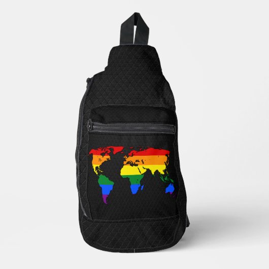 LGBT trots wereldkaart Sling Bag (Voorkant)