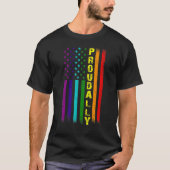 LGBT Trotse Ally LGBTs Trotse Amerikaanse Vlaggen  T-shirt (Voorkant)