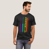 LGBT Trotse Ally LGBTs Trotse Amerikaanse Vlaggen  T-shirt (Voorkant volledig)