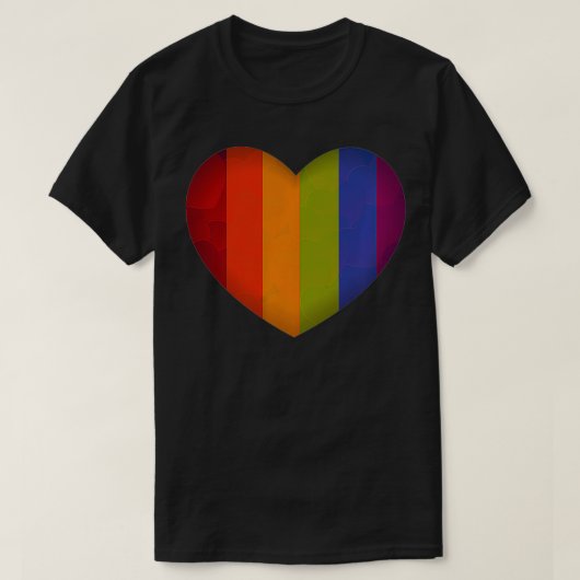 LGBT-Valentijnsdag Hart Pride Gay Lesbian Coupl T-shirt (Design voorkant)