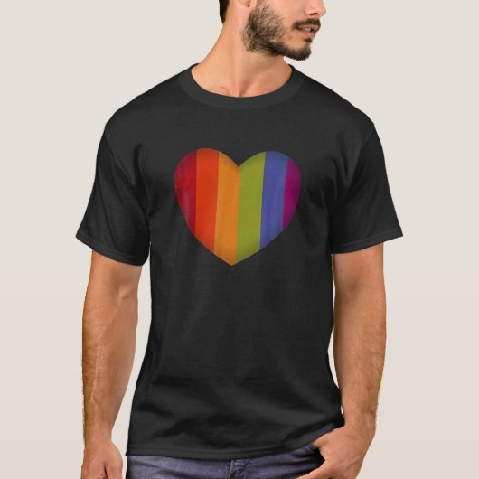 LGBT Valentijnsdag Hart Pride Gay Lesbian Couple T-shirt (Voorkant)