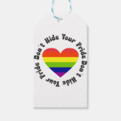 LGBT Verberg je trots niet, GayPride Cadeaulabel (Voorkant)