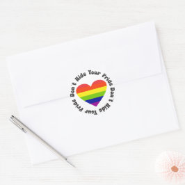 LGBT Verberg je trots niet, GayPride Ronde Sticker