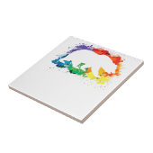 LGBT Verf Spletters Gay Beer Tegeltje (Zijkant)