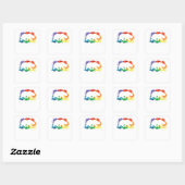 LGBT Verf Spletters Gay Beer Vierkante Sticker (Vel)