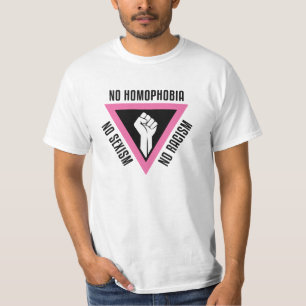 LGBT - Verhoogde lijst in roze driehoekversie T-shirt