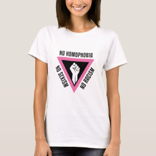 LGBT - Verhoogde lijst in roze driehoekversie T-shirt