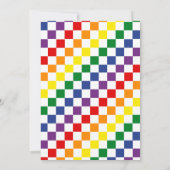 LGBT verjaardagsfeestje regenboog check Kaart (Achterkant)