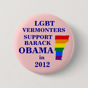 LGBT Vermonters voor Obama 2012 Ronde Button 5,7 Cm