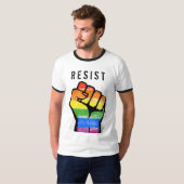 LGBT Verzetvuist T-shirt (Voorkant volledig)
