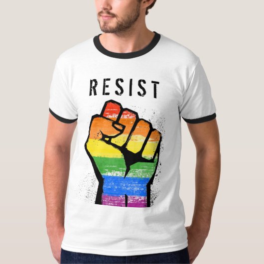 LGBT Verzetvuist T-shirt (Voorkant)