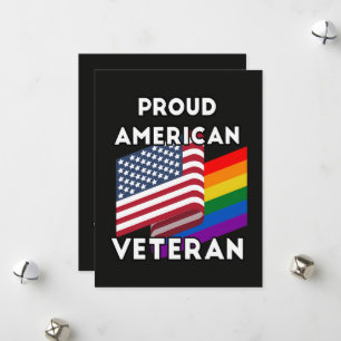 Lgbt Veteranen - Amerikaanse Vlag  Feestdagenkaart