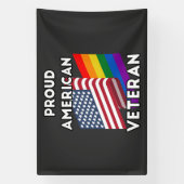 Lgbt-veteranen - Amerikaanse vlag  Spandoek (Verticaal)