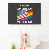 Lgbt-veteranen - Amerikaanse vlag  Spandoek (Insitu)