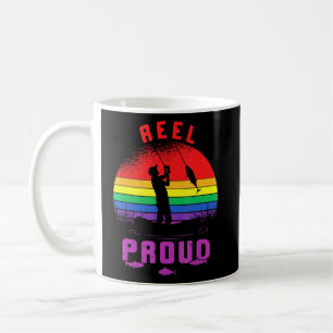 Lgbt Vist Reel Proud Gay Angler Retro Queer Pri Koffiemok