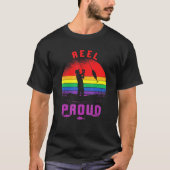 Lgbt Vist Reel Proud Gay Angler Retro Queer Pri T-shirt (Voorkant)