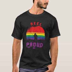 LGBT Vist Reel Proud Gay Lesbian Angler Pride R T-shirt