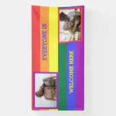 LGBT-vlag aangepaste foto Spandoek (Verticaal)